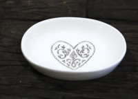 Set de 4 accessoires de salle de bain - Coeur par Catia Luca