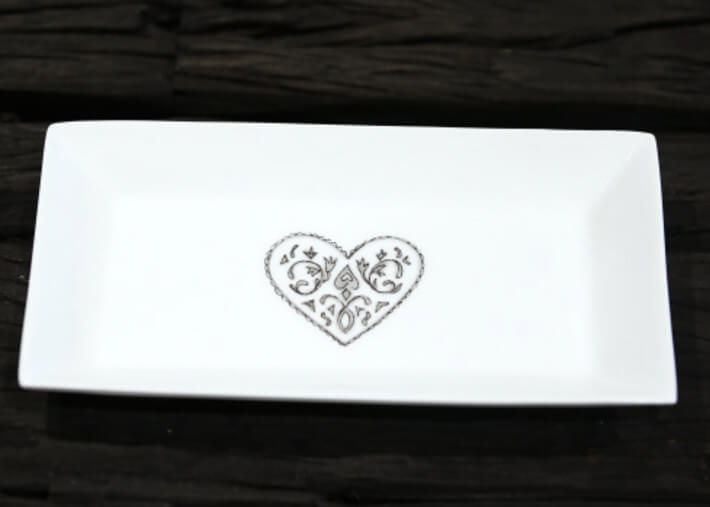 Set de 4 accessoires de salle de bain - Coeur...