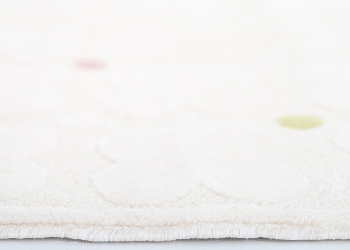 Tapis enfant blanc motif fleur 120 x 170 cm –...
