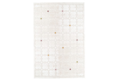 Tapis enfant blanc motif fleur 120 x 170 cm – Poppy Nattiot