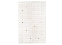 Tapis enfant blanc motif fleur 120 x 170 cm – Poppy Nattiot