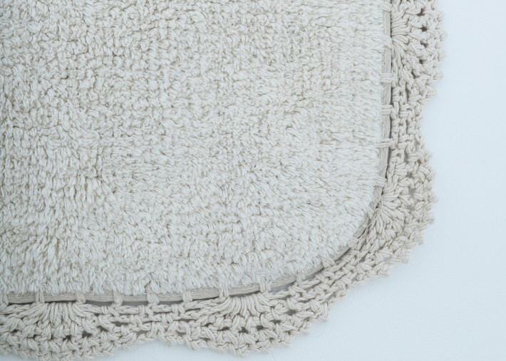 Tapis enfant écru en coton 100 x 150 cm – Miana...