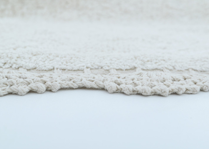 Tapis enfant écru en coton 100 x 150 cm – Miana...