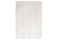 Tapis enfant blanc motif ondulé 120 x 170 cm – Olas Nattiot