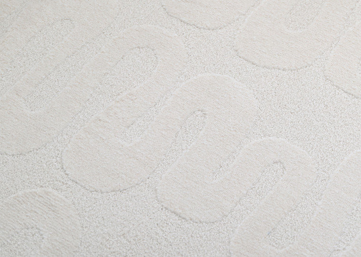 Tapis enfant blanc motif ondulé 120 x 170 cm –...
