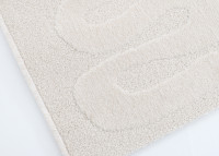 Tapis enfant blanc motif ondulé 120 x 170 cm – Olas Nattiot