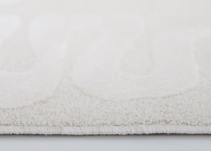 Tapis enfant blanc motif ondulé 120 x 170 cm –...