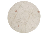 Tapis enfant rond naturel Ø 140 cm – Gentle Flora Nattiot