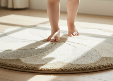 Tapis enfant rond crème Ø 120 cm – Elsa Nattiot 2