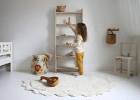 Tapis enfant ovale blanc naturel – Marisa Nattiot