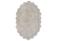 Tapis enfant ovale blanc naturel – Marisa Nattiot