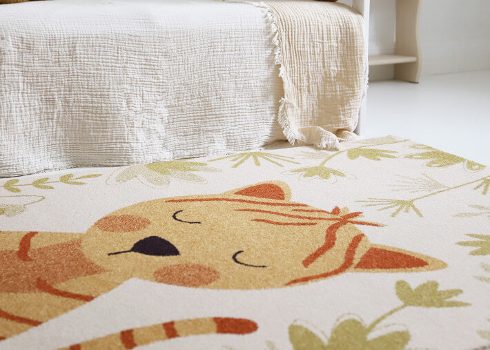 Tapis enfant motif rectangle tigre - Silly par...