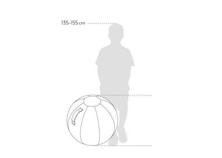 Siège ballon ergonomique en velours Vlip – 5...