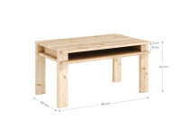 Table basse rectangulaire TUCK en pin massif – Karup