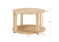 Table basse TUCK ronde avec rangement – Karup