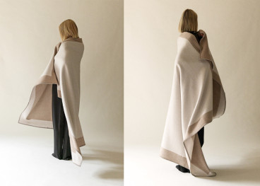 Plaid Bergamo en cachemire et laine double face – Franz...