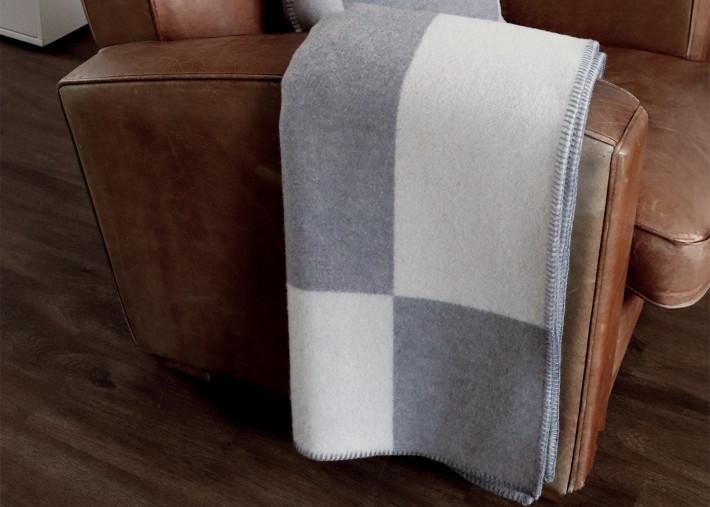 Plaid Manchester en laine d’agneau ultrafine –...