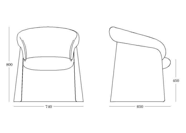 Fauteuil Ginger Bois par Ondarreta