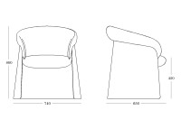 Fauteuil Ginger Bois par Ondarreta