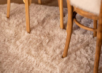 Tapis en forme de galet Gala couleur Neige – Vivaraise