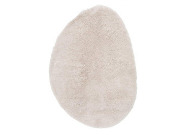 Tapis en forme de galet Gala couleur Neige – Vivaraise