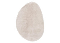 Tapis en forme de galet Gala couleur Neige – Vivaraise