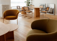 Fauteuil lounge Ginger Métal – détail de l’assise et du dossier arrondis