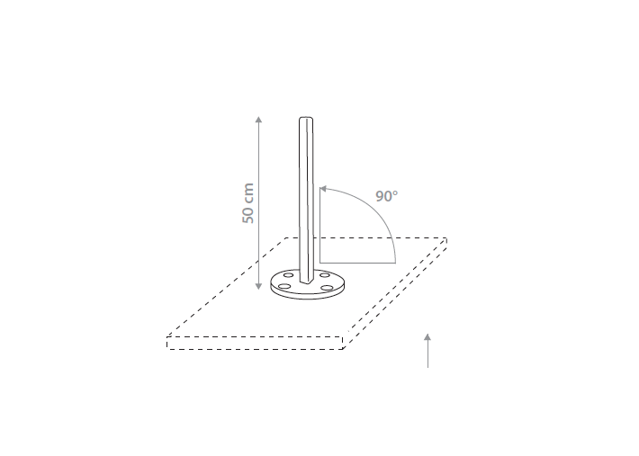 SUPPORT ROND POUR PARASOL INFINA SQUARE ET INFINA ROUND