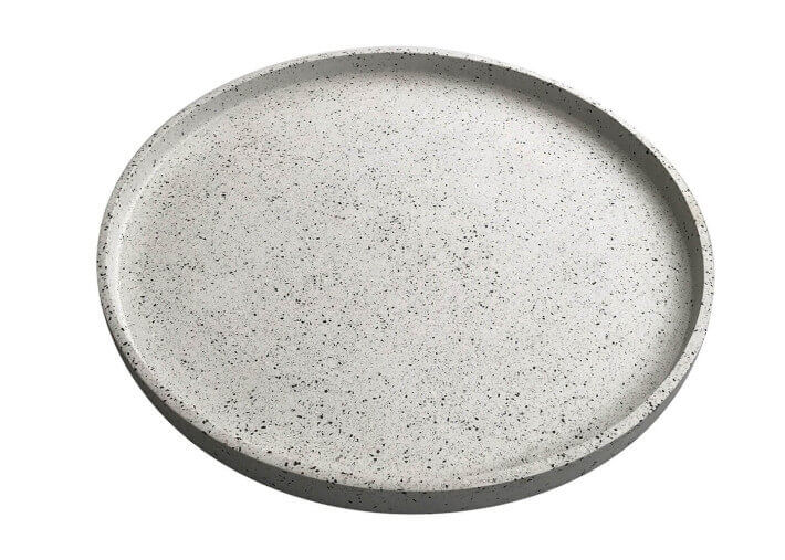 PLATEAU DE SERVICE EXTERIEUR OU INTERIEUR NOIR OU BLANC TERRAZZO PAR TRIMM COPENHAGEN