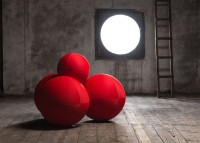 ASSISE ORIGINALE 3 PLACES COMPOSEE DE BALLES CONFORTABLES - 36 COULEURS - BALL MODULAR PAR LINA FURNITURE