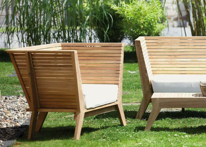FAUTEUIL DE JARDIN EN TECK MASSIF OUTDOOR INDOOR - WILLIAM PAR JANKURTZ