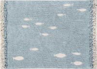 TAPIS ENFANT MOTIF BANC DE POISSON BLEU OCEAN SHORE LORENA CANALS