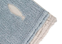 TAPIS ENFANT MOTIF BANC DE POISSON BLEU OCEAN SHORE LORENA CANALS