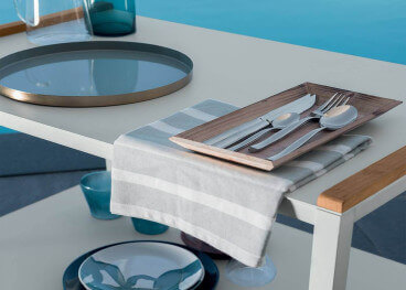DESSERTE SUR ROULETTES EN ALUMINIUM BLANC GRIS OU TAUPE - CART PAR TALENTI 2