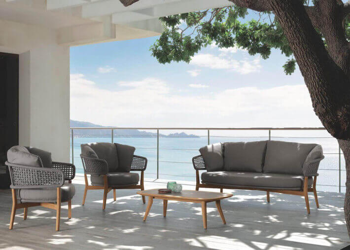 FAUTEUIL DESIGN ITALIEN INTERIEUR EXTERIEUR MOON PAR TALENTI