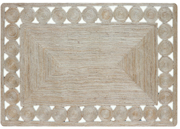 TAPIS BEIGE EN JUTE 100% NATUREL BEGONIA - THE RUG REPUBLIC