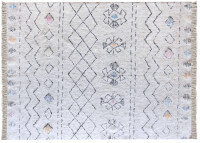 TAPIS EN COTON IVOIRE ET MOTIFS MULTICOLORES SEABERT - THE RUG REPUBLIC