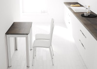 CHAISE DESIGN STRUCTURE ACIER CHROME NOIR OU BLANC ET ASSISE EN VINYLE 23 COULEURS AU CHOIX - CITY PAR CANCIO