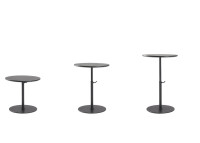 TABLE BASSE AJUSTABLE - CHEVET OU BOUT DE CANAPE EN METAL ET CHENE NOIR - KIFFA PAR INNOVATION LIVING