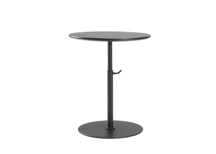 TABLE BASSE AJUSTABLE - CHEVET OU BOUT DE CANAPE EN METAL ET CHENE NOIR - KIFFA PAR INNOVATION LIVING