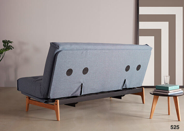 CANAPE CONVERTIBLE DESIGN SCANDINAVE PIETEMENT CHENE - 40 COULEURS AU CHOIX - ASLAK PAR INNOVATION LIVING
