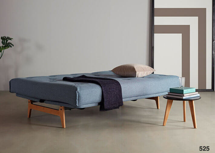CANAPE CONVERTIBLE DESIGN SCANDINAVE PIETEMENT CHENE - 40 COULEURS AU CHOIX - ASLAK PAR INNOVATION LIVING
