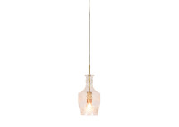 SUSPENSION AU DESIGN RETRO EN VERRE TRANSPARENT CISELE ET METAL DORE - BRUSSELS 2 PAR ITS ABOUT ROMI