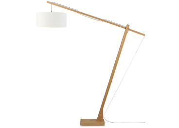 LAMPADAIRE DESIGN EN BAMBOU ET ABAT-JOUR EN LIN 8 COULEURS H 218 CM - MONT-BLANC PAR GOOD&MOJO 2