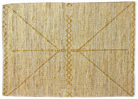 TAPIS JAUNE OR EN CHANVRE TISSE MAIN 190x290 - JIAZI PAR THE RUG REPUBLIC