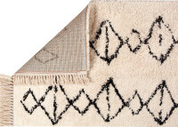 TAPIS BERBERE EN POLYPROPYLENE NOIR ET BLANC  - ZAGORA PAR VIVARAISE