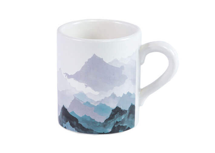 SET DE 6 MUGS / TASSE A THE MOTIF MONTAGNES - GLACIER PAR ANGEL DES MONTAGNES
