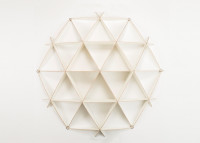 BIBLIOTHEQUE MURALE ORIGINALE ET DESIGN BLANC OU NOIR 3 TAILLES - COMB PAR JAANUS ORGUSAAR
