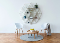 BIBLIOTHEQUE MURALE ORIGINALE ET DESIGN BLANC OU NOIR 3 TAILLES - COMB PAR JAANUS ORGUSAAR