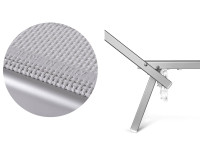TRANSAT RELAX PLIABLE AVEC PARE SOLEIL EN ALUMINIUM ET TEXTILE OUTDOOR NOIR BLANC OU TAUPE - RIMINI CLASSIC - JANKURTZ
